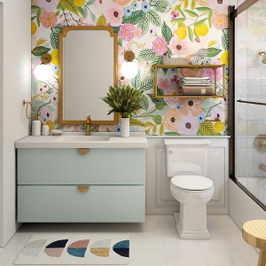 Цветная и яркая ванная комната: как преобразить санузел в Тулинском - tulinskij.mebel54.com | фото