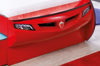 CARBED Кровать-машина Coupe с выдвижной кроватью Red 20.03.1306.00 в Тулинском - tulinskij.mebel54.com | фото