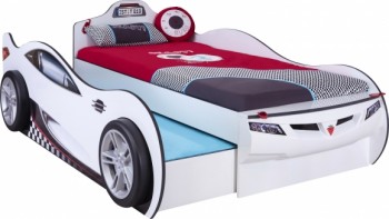 CARBED Кровать-машина Coupe с выдвижной кроватью White 20.03.1310.00 в Тулинском - tulinskij.mebel54.com | фото