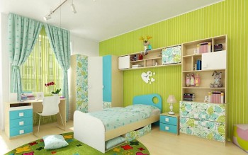 Детская комната Твит (Белый/Зеленый/корпус Клен) в Тулинском - tulinskij.mebel54.com | фото