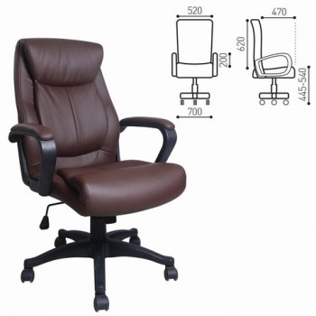 Кресло офисное BRABIX Enter EX-511 (коричневый) в Тулинском - tulinskij.mebel54.com | фото