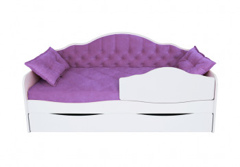 Кровать 170 серии Иллюзия Лайт 1 ящик 32 Фиолетовый (подушки) в Тулинском - tulinskij.mebel54.com | фото