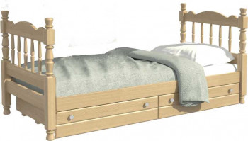 Кровать одинарная Аленка из массива сосны 800*1890 Сосна в Тулинском - tulinskij.mebel54.com | фото