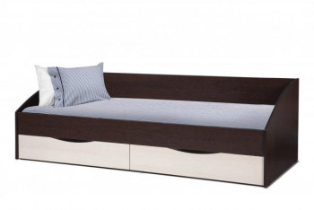 Кровать одинарная "Фея - 3" (симметричная) New (венге / вудлайн кремовый / ДВПО: белый) в Тулинском - tulinskij.mebel54.com | фото