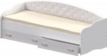 Кровать Софа-8 с мягкой спинкой (900х1900) Белый в Тулинском - tulinskij.mebel54.com | фото